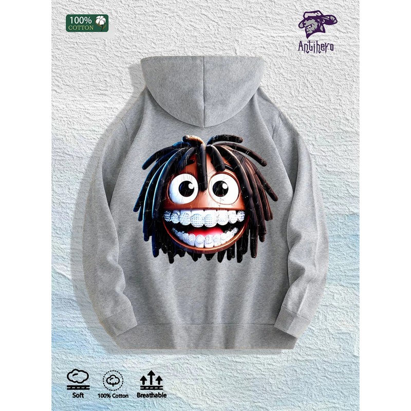 3D Dreadlocks Face Graphic Hoodie 100% Cotton US Warehouse 7