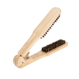 Gatuida 1Pc Shaped Wooden Hair Straightening Bristle Comb Durable Detangler Brush for Thick Thin Hair for Home Salon Use Professional Styling Tool