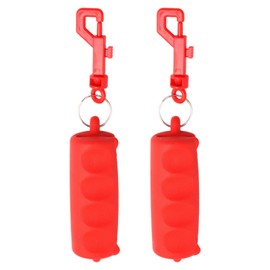 Marjoramy Archery Arrow Puller 2 Pack, Rubber Archery Arrow Gripper, with Keychain, Remover Gripper with Quick Release Clip, for Outdoor Target Hunting Bow Shooting Archery Accessories (red)