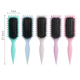 New Curly Hair Brush, 2025 Newest Brush Less Pulling Styling Brush for Men and Women, Curl Brush,Boar Bristle Hair Brush Styling Brush for Detangling (Blue)
