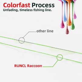 RUNCL Upgraded Braided Fishing Line, Colorfast Fishing Line Braid for Bass, Trout, Crappie, Pro Grade Ultra Strong Braid for Saltwater Freshwater, Abrasion Resistant, Zero Stretch, 6-80lb