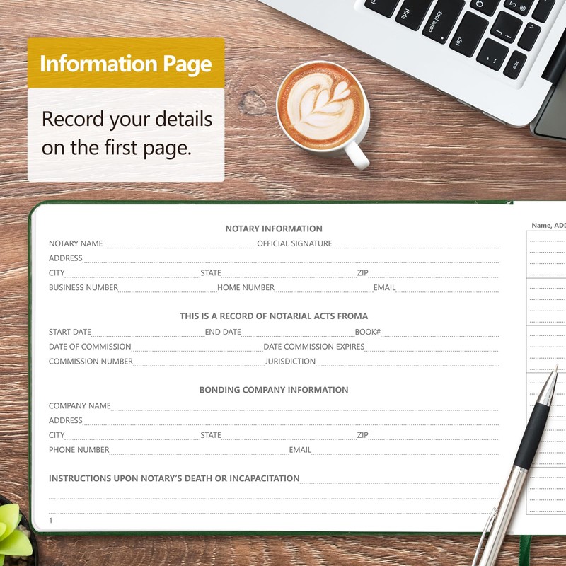 Homlive Notary Journal Log Book, Notary Book with 390 Record