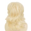 Salaibs Blonde Layered Wig for Women 70s Curly Shoulder Length