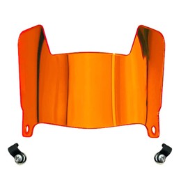 Pick Your Color - Custom Mini Football Helmet Visor Shield with Clips - Fits All Major Brand Miniature Helmets - Mini Visor ONLY (Orange Chrome Mirror)