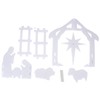 44x27x5cm Christmas Jesus Scene White PP Hollow Board Outdoor Nativity