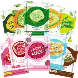 10 PCS Fruits Face Mask Set, Fask Masks Skincare