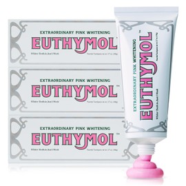Euthymol EUTHYMOL Whitening Toothpaste (3.7fl oz*3, Pack of 3) - Stain Removal in 2 Weeks, Long-Lasting Freshness for Sensitive Gum & Teeth. Bad Breath, Cavity Prevention. Recyclable Aluminum Tube
