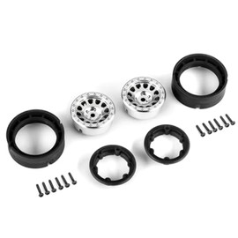 Traxxas 9781-SATIN Wheels, 1.0', Method Wheels 105 (Satin Chrome, Beadlock) (2)