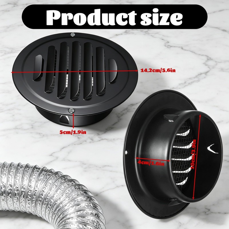 Soffit Vents Cover 4" Air Vent Round Vent Cover Exhaust