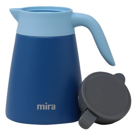 MIRA Insulated Coffee Carafe Server, Stainless Steel Vacuum Flask Coffee Dispenser, 34 oz, Royal Blue