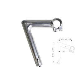 NITTO(日東) NP φ25.4/φ22.2 (旧 Pearl) φ22.2 90 SILVER ステム