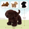 BENINY 4Pcs Lab Stuffed Animals - 16" Huggable Chocolate Mama