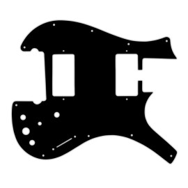 wd Pickguard For Parker Dual Humbucker Nitefly M black cream black 5 ply