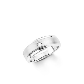 amor Amor Women's Friendship Ring 925 Silver, Rhodium-plated 925 silver, Synthetic zirconia.
