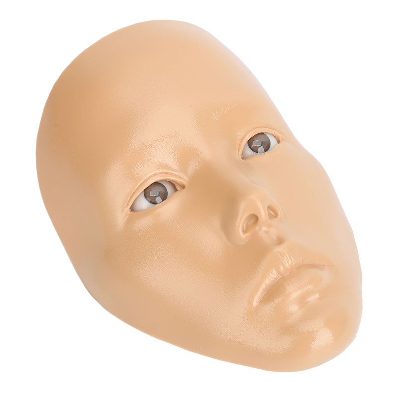 Makeup Practice Face with Plastic Stand 5D Silicone Full Face