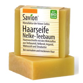 Savion: Hair Washing Soap - Carnation Tea Tree 85 g