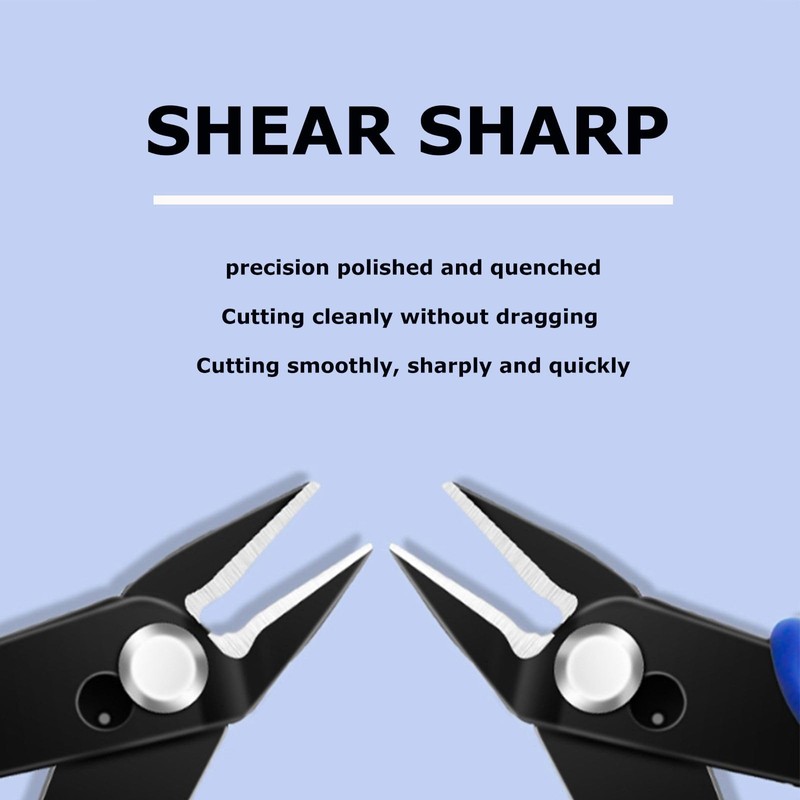 2 Pcs Wire Cutters, Precision Flush Cutters Side Cutters, Small