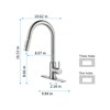 UDWTMTPRT Touch Kitchen Faucet with Pull Down Sprayer, High Arc