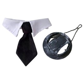 VEHYEGOI 1 Pet Bow Tie, 1 Pet Adjustable Hat, Cute Pet Ear-Opening Hat, Creative Pet Clothing, Pet Supplies, Pet Wedding Clothing