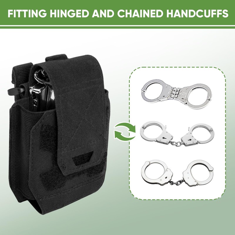 NEXT STATION Handcuff Holster，MOLLE Handcuff Case fits Multiple Cuffs,Hand Cuff