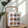 ignytiger Retro Floral Mental Health Tote Bag, Inspirational Canvas Tote
