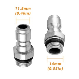 Fai Top Pressure Washer Coupler,1/4'' Quick Release Connector,M22-14mm Male Thread,Pressure Washer Sprayer Adapter Fittings