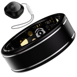 Anarow Smart Ring for Men Women – Fitness Tracker Ring with Heart Rate, SpO2, Blood Pressure, Sleep Monitoring, Step & Calorie Counter, No Subscription Fee, iOS & Android Compatible (Black, 9)