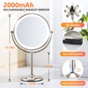 GREENFROM 15X Lighted Makeup Mirror: 9 inch Magnifying Mirror with