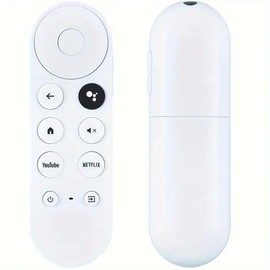 Voice Remote Control for Google Chromecast 4K Snow | G9N9N Replacement | Compatible with GA01409-US/GA01919-US/GA01920-US/GA01923-US/GA02463-US/GA02464-US | Hands-Free TV Controller