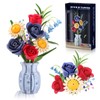 Nenjindz Flowers Bouquet Building Set with Vase 787 PCS Botanical