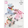 King Cole Double Knit Amigurumi Crochet Pattern Cow Toy in