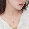 Gold&Deer 14KGP Vintage Lettering Heart Necklace White Gold / 골드앤디어