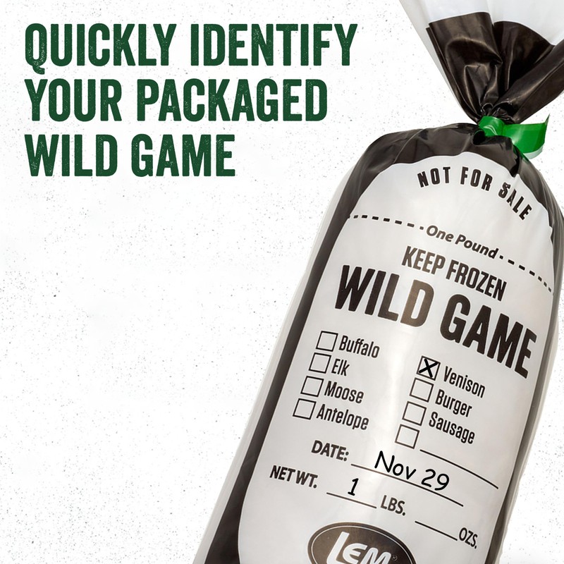 LEM Products Wild Game Meat Bags Bundle, Includes a 100-Count