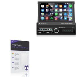 BoxWave Screen Protector Compatible with Podofo Motorized Flip Out Single Din Car Stereo (7 in) - ClearTouch ImpactShield (2-Pack), Impenetrable Screen Protector Flexible Film