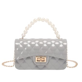 Gladdon Mini Quilted Crossbody Bags for Teen Girls Shoulder Purses Chain Strap Handbags Birthday Gift for Girl Grey I