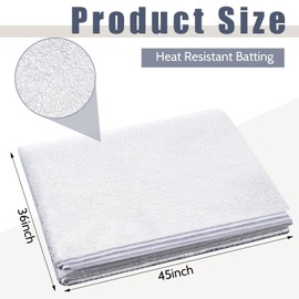 Treela 2 Pcs 36 x 45 Inch Heat Resistant Batting for Potholders Insulating Thermal Lining Batting for Pot Holders Heat Reflective Fabric