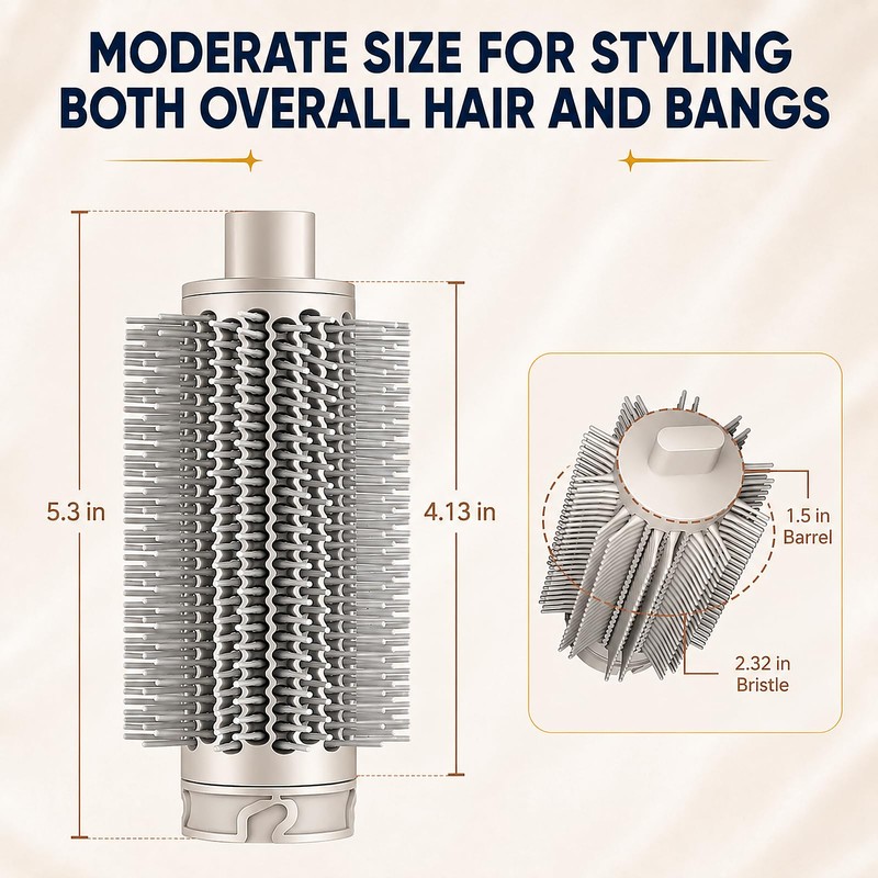 Upgraded Round Volumizing Brush Attachment for Shark FlexStyle, Round Brush