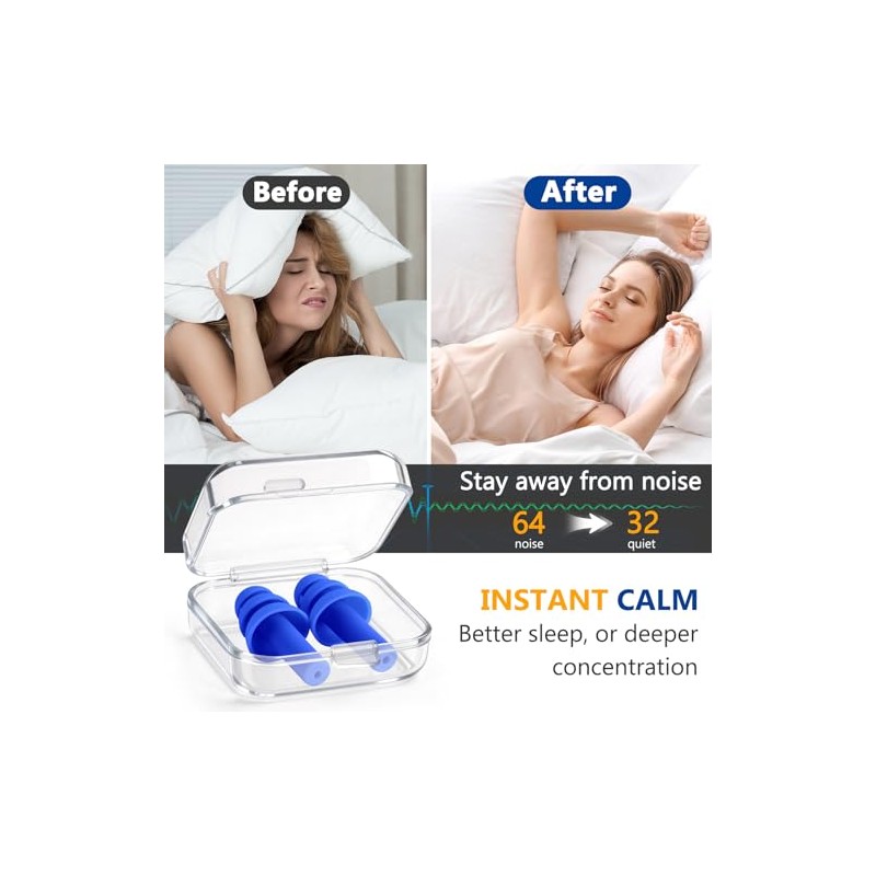 Leffis 100 Pares De Tapones Para Los Oídos Para Dormir