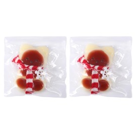 2pcs Cat Squishy Squeeze Toys, Super Soft Cat Sensory Toys, Kawaii Fidget Stress Kitten, Cute Fufu Animals, Funny Novelty Party Favors for Kids Adults Home Office Relaxing (Scarf Cat)