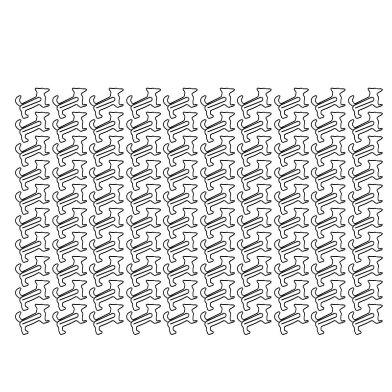 100pcs Dog Shape Paper Clips Creatively Cute Plated Metal Bookmark