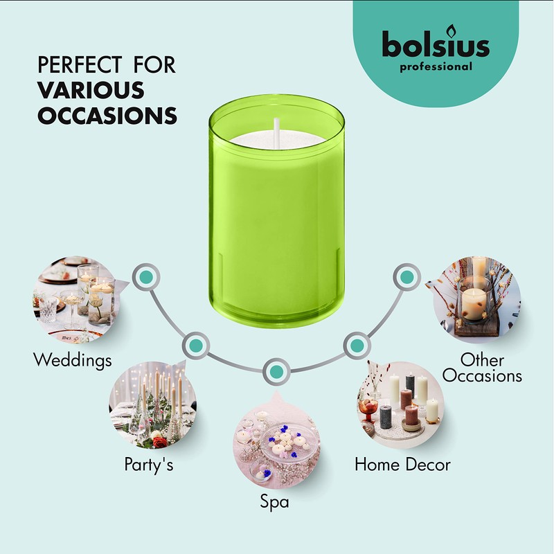 BOLSIUS 24 Hour Votive Candles - 20 Pack Relight Candles