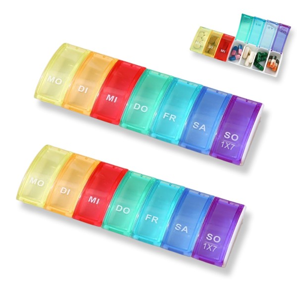 Pack of 2 Pill Box 7 Day Pill Box 7