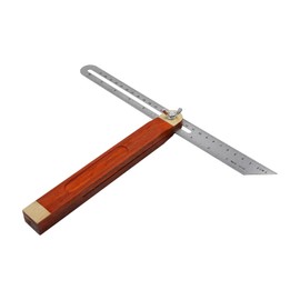 T Tulead Woodworking T-Bevel Guage Multi Sliding Measuring Ruler 27cm/10.6" Square Carpenter Ruler 360 Degree Adjustable Activity Angle Ruler Protractor with Wood Handle