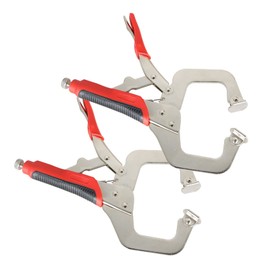 findmall 2Pcs 11 Inch Locking C-Clamp Locking Pliers Heavy Duty C Clamps Set Adjustable Welding Clamps Fit for Shop Home Farm and Automotive
