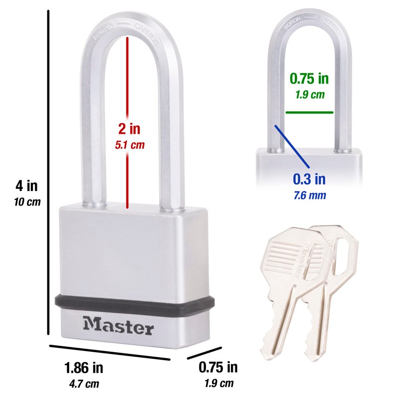 Master Lock M530XDLH Magnum Solid Steel Keyed Padlock, 1-3/4 in.