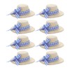 JOINPAYA Pack of 8 Mini Straw Hats for Crafts Sombrero