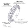 SHELOVES Eternity Rings for Women 925 Sterling Silver Rings AAAAA