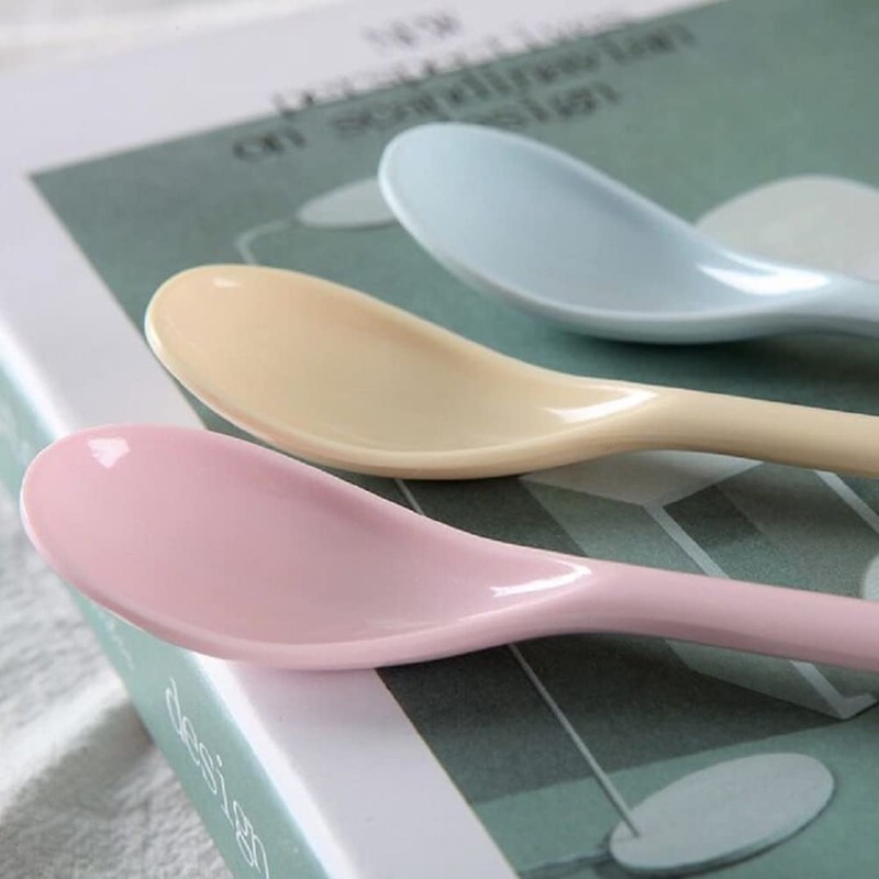 5 Pcs Long Handle Melamine Spoons Colorful Coffee Spoons Cocktail