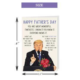 XXDJLP Funny Trump Father’s Day Card for Dad Grandpa, Humorous Fathers Day Card for Dad from Son Daughter, Unique for Him Men, for Husband from Wife