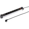 Renkforce 815A-CMB-SUSB Power Strip with Switch 6-Way Black, Silver Protective